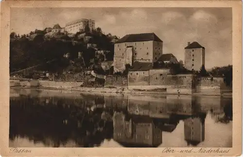 Ansichtskarte Passau Ober-und Niederhaus 1940