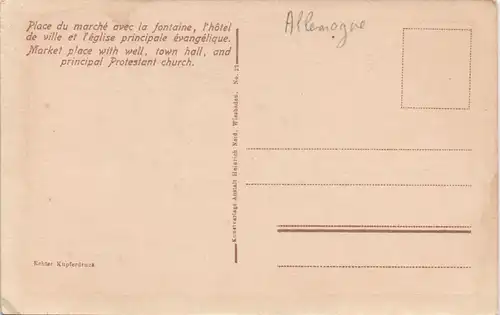 Ansichtskarte Wiesbaden Markt, Stände, Kirchen 1922