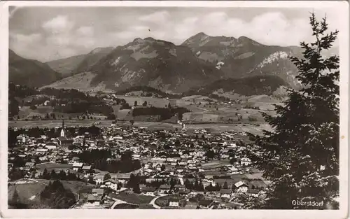 Ansichtskarte Oberstdorf (Allgäu) Blick auf die Stadt 1942