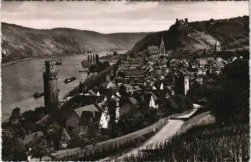 Ansichtskarte Oberwesel Stadtpartie 1965