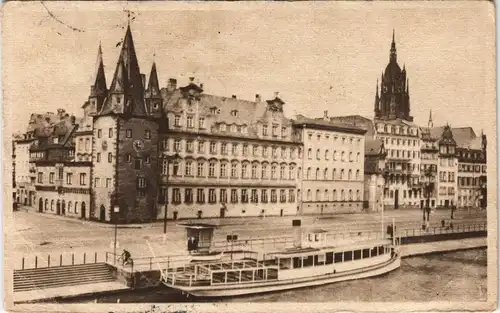 Ansichtskarte Frankfurt am Main ,,Schöne Aussicht" - Fahrgastschiff 1954