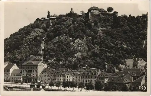 Ansichtskarte Garz Grazer Schloßberg, Bastei - Bergbahn 1929