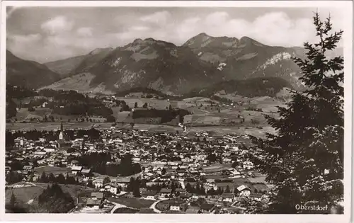 Ansichtskarte Oberstdorf (Allgäu) Totalansicht 1938