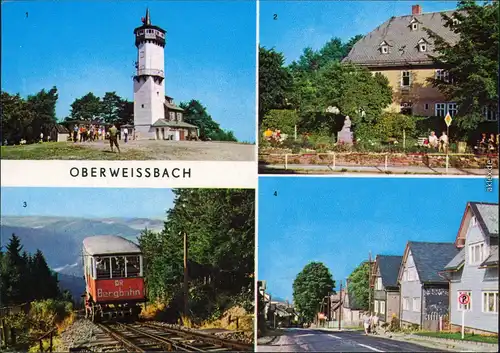 Oberweißbach Fröbelturm, Fröbelhaus, Bergbahn, Sonneberger Straße 1977