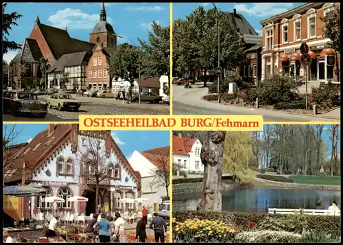 Burg auf Fehmarn Ostseebad Mehrbildkarte mit 4 Ortsansichten 1975