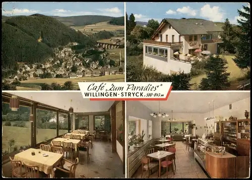 Willingen (Upland) Mehrbild-AK CAFE ZUM PARADIES Ortsteil Stryck 1970