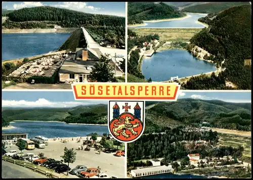 Ansichtskarte Osterode (Harz) Sösetalsperre Mehrbildkarte 4 Ansichten 1975