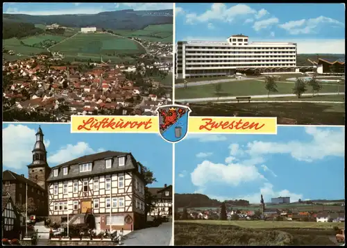 Bad Zwesten-Bad Wildungen Mehrbild-AK Ortsansichten und Hardtwald-Klinik 1981