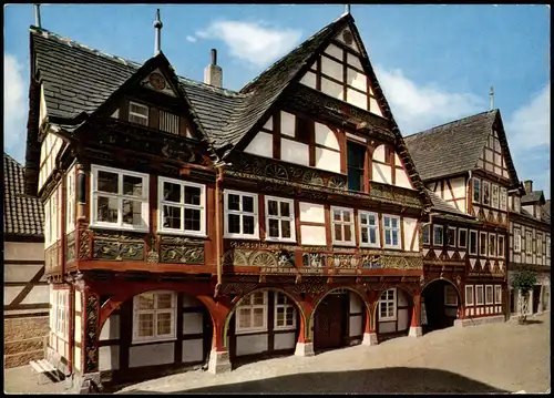 Schwalenberg-Schieder-Schwalenberg Ortsansicht mit Fachwerkhaus 1971
