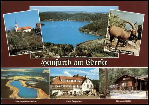 Hemfurth-Edersee-Edertal   Edersee, Haus Bergmann, Bericher Hütte  1989