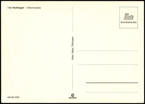 Ansichtskarte Hechingen Stadt-Panorama mit Obertorplatz 1970