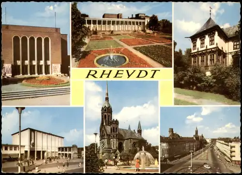 Rheydt-Mönchengladbach Mehrbildkarte mit 6 farbigen Ortsansichten 1970