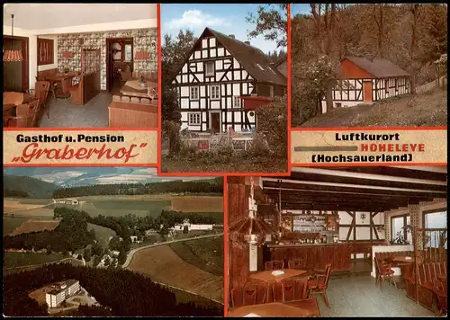 Hoheleye-Winterberg Mehrbild-AK Gasthof u. Pension Graberhof 1972