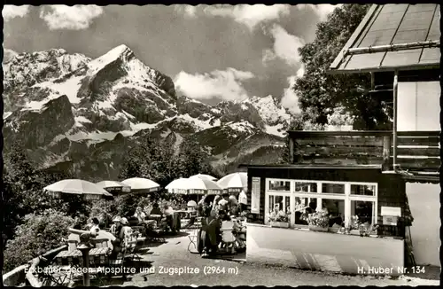 Ansichtskarte Grainau Eckbauer gegen Alpspitze und Zugspitze (2964 m) 1962