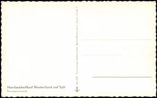 Ansichtskarte Westerland-Sylt Strandpromenade 1959