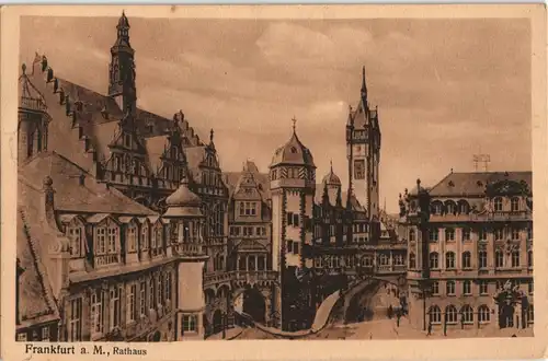 Ansichtskarte Frankfurt am Main Rathaus 1924