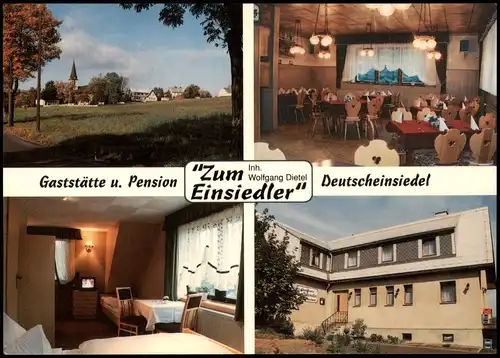 Deutscheinsiedel-Deutschneudorf Mehrbildkarte Gaststätte Zum Einsiedler 1993