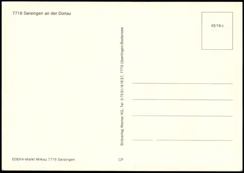 Ansichtskarte Geisingen Panorama-Ansicht Fernansicht 1970