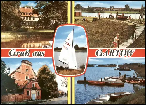 Ansichtskarte Gartow Mehrbildkarte mit 4 Ortsansichten 1970