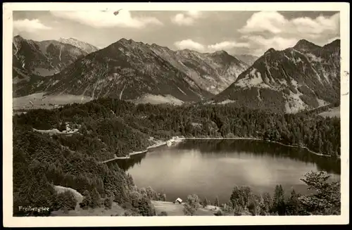 Ansichtskarte Obersdorf Freibergsee 1956  gel. mit Notopfer Berlin
