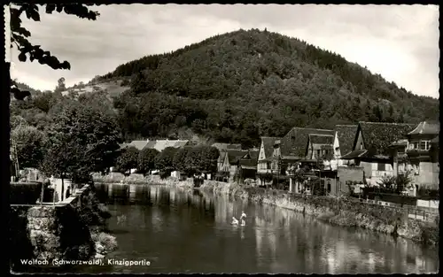 Ansichtskarte Wolfach (Schwarzwald) Kinzigpartie 1962