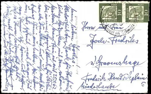 Ansichtskarte Wolfach (Schwarzwald) Kinzigpartie 1962