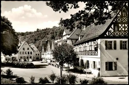 Ansichtskarte Wirsberg (Oberfranken) Marktplatz, Autos 1962