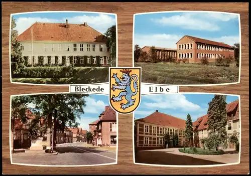 Ansichtskarte Bleckede (Elbe) Mehrbildkarte mit 4 Ortsansichten 1965