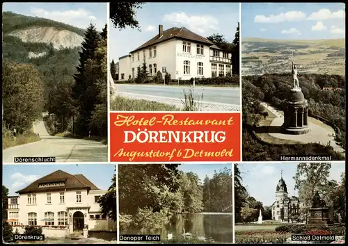 Augustdorf (Kr. Lippe) Mehrbildkarte mit Hotel-Restaurant DÖRENKRUG 1970