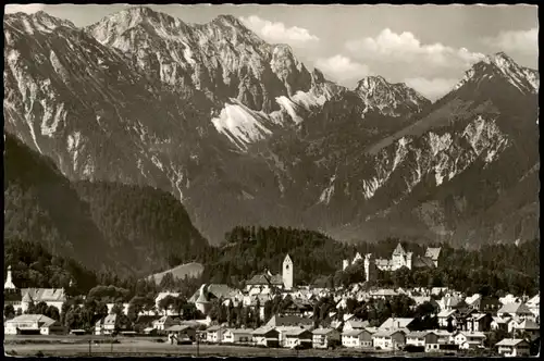 Ansichtskarte Füssen Blick auf die Stadt 1965