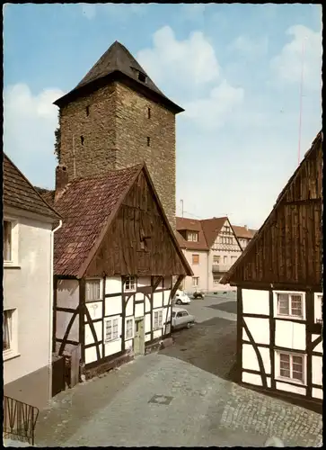 Ansichtskarte Menden (Sauerland) Straßen Partie Am Poenige-Turm 1960