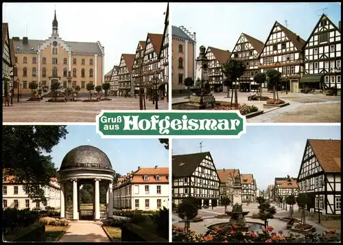 Ansichtskarte Hofgeismar Mehrbildkarte mit 4 Ortsansichten 1982