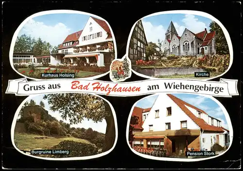 Bad Holzhausen-Preußisch Oldendorf Mehrbildkarte  Wiehengebirge 1977