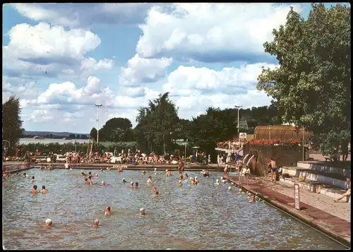 Ansichtskarte Bad Hönningen Schwimmbad Freibad belebt 1978