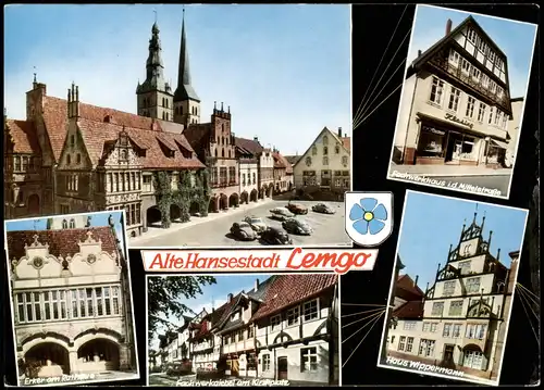 Lemgo  Fachwerkhaus i.d. Mittelstraße Haus Wippermann Erker am Rathaus 1973