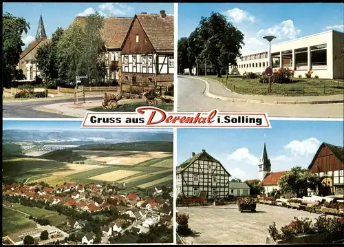 Ansichtskarte Derental Mehrbildkarte mit 4 Ortsansichten; Ort im Solling 1983