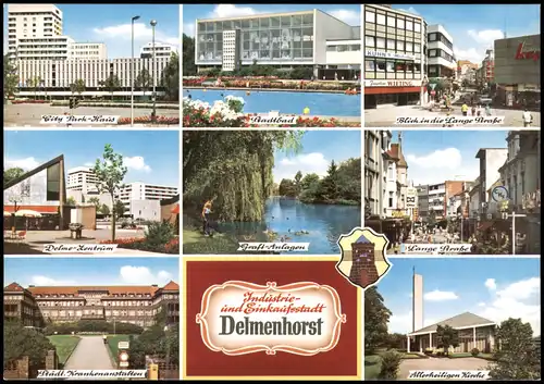 Delmenhorst Demost  mit Delme-Zentrum City Park-Haus Stadtbad uvm. 1980