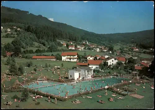 Ansichtskarte Bodenmais Freibad Schwimmbad 1969