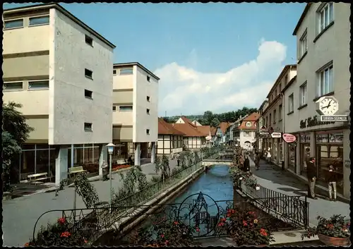 Ansichtskarte Bad Orb Orbbach mit Kurmittelhaus; Uhren-Geschäft 1967