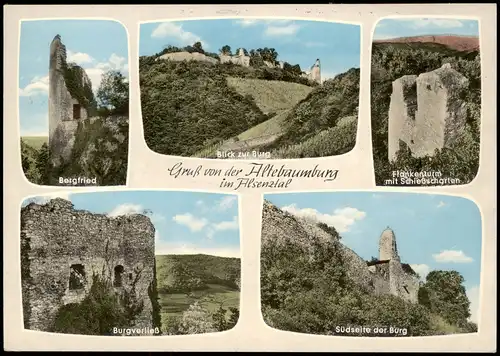 Altenbamberg Altenbaumburg Mehrbild-AK der Burg im Alsenztal 1970/1967