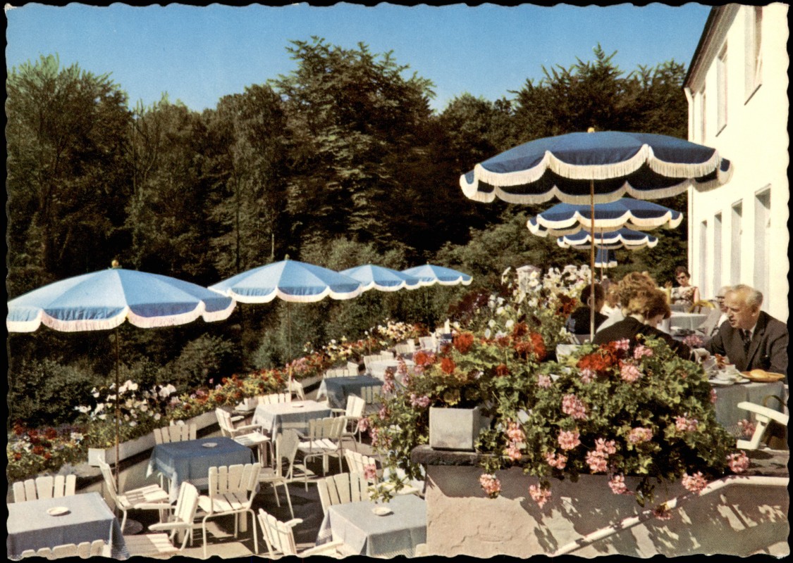Ansichtskarte Bad Salzuflen Hotel Schwaghof Außensitz 1963