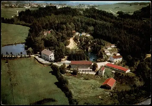 Ansichtskarte Eging Luftbild Luftaufnahme mit Hotel Pension ALZENHOF 1972