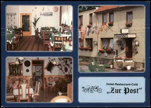 Berklingen Hotel-Restaurant-Café Zur Post Außen-/Innenansichten 1990