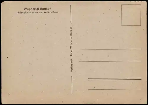 Ansichtskarte Wuppertal Schwebebahn an der Adlerbrücke, Apotheke 1950