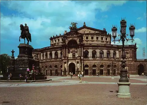 Ansichtskarte Innere Altstadt-Dresden Semperoper - Außenansicht 1986