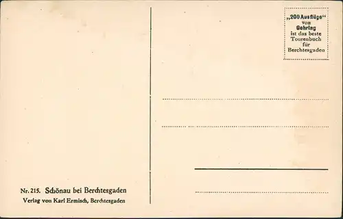 Ansichtskarte Berchtesgaden Blick auf Schönau 1928