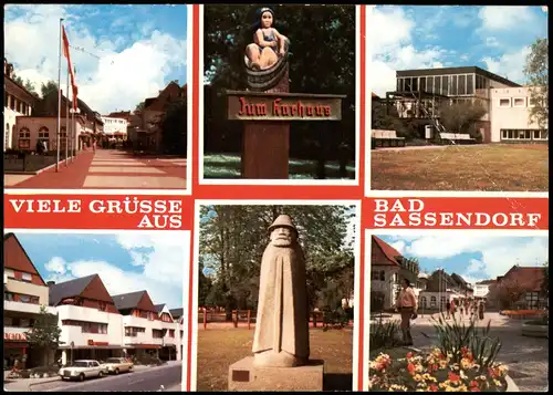 Ansichtskarte Bad Sassendorf Mehrbildkarte mit 6 Ortsansichten 1980