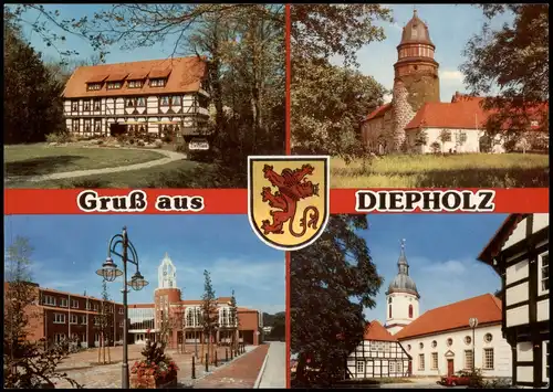 Ansichtskarte Diepholz Mehrbildkarte mit 4 Ortsansichten 1980