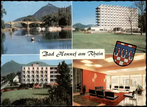 Ansichtskarte Bad Honnef Mehrbildkarte mit 4 Ortsansichten 1975