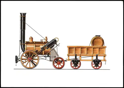 Lokomotive Rocket"  Stephenson - Liverpool - Manchester Eisenbahn 1829/1975